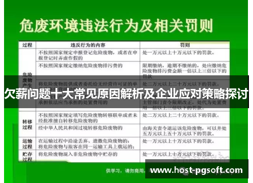 欠薪问题十大常见原因解析及企业应对策略探讨