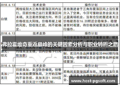 弗拉霍维奇重返巅峰的关键因素分析与职业转折之路